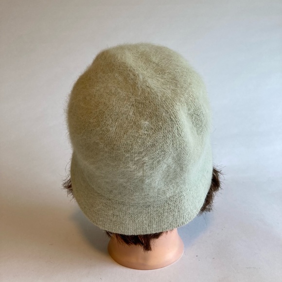New Unbranded Mint Green 40% Angora 10% Wool 50% Acrylic Hat size S/M - Picture 5 of 8